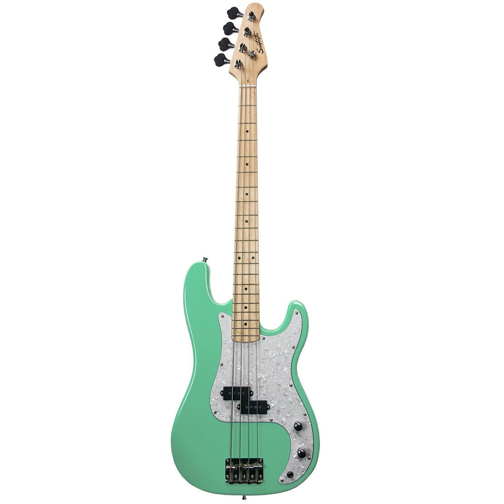 Surf Green Electric Bass Guitar with Pearl Pickguard Q54437