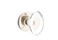 Crystal Knob Privacy with Disk Rose Bright Nickel Finish A725755