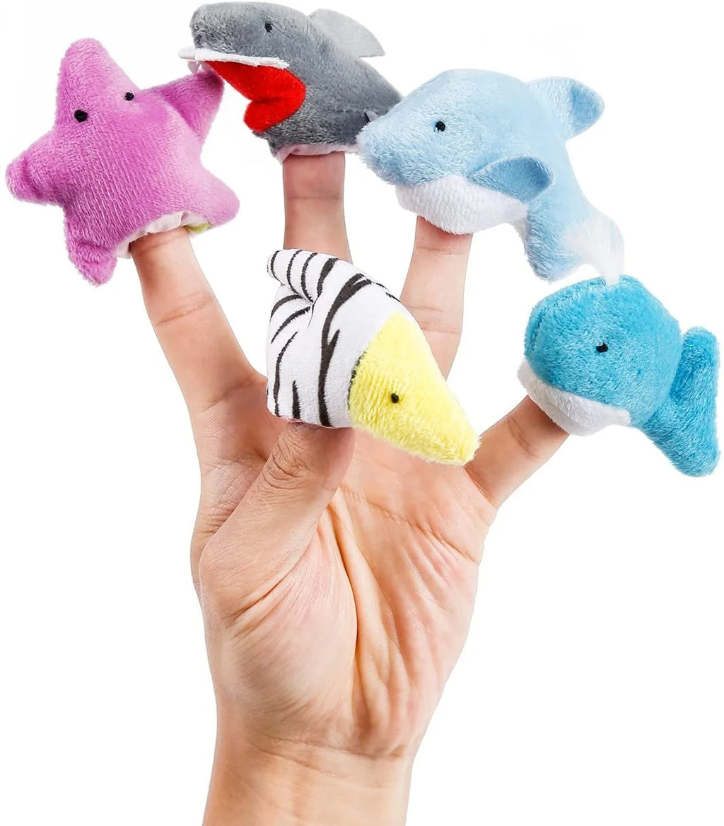 20 PCS Soft Velvet Animal Finger Puppets Toys P55620