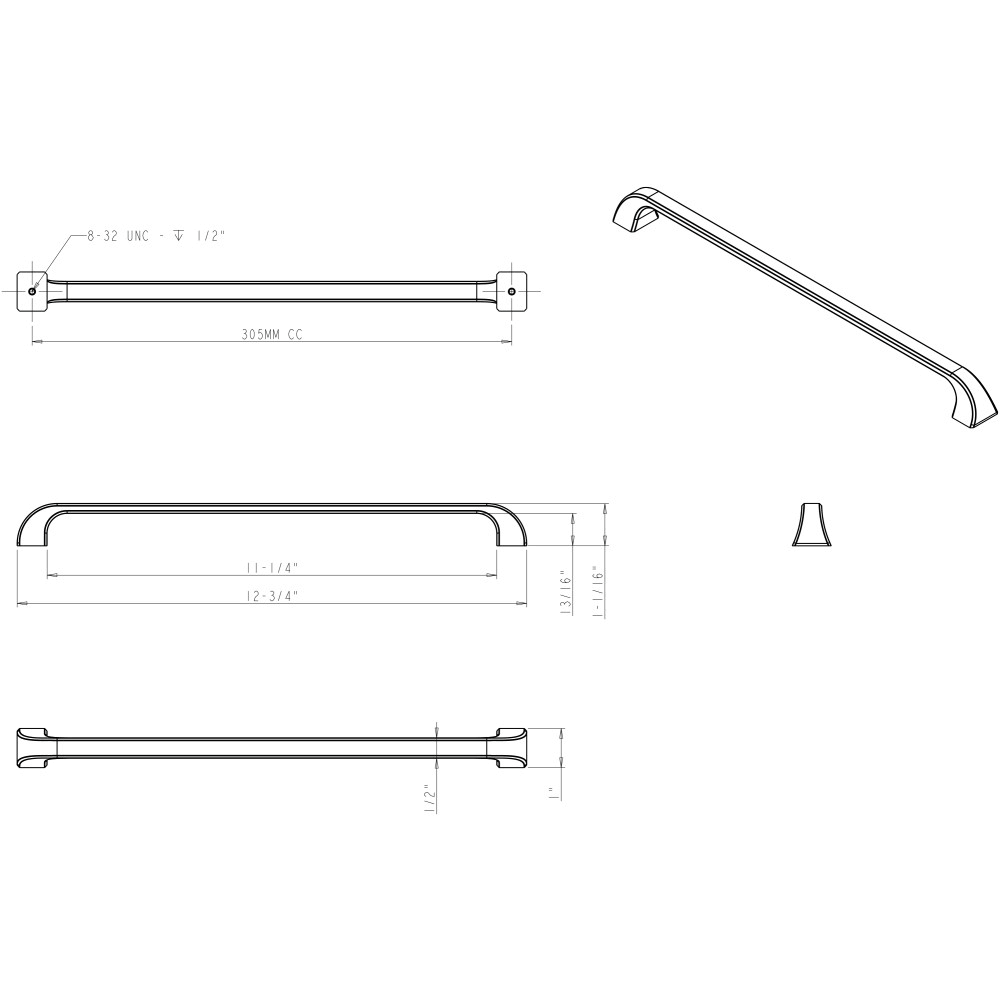 Cabinet Pull - Brushed Oil Rubbed Bronze I91263