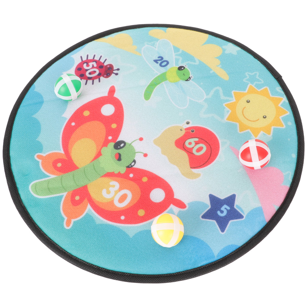 1 Set Kids Dart Board Toy with Sticky Balls Y7373