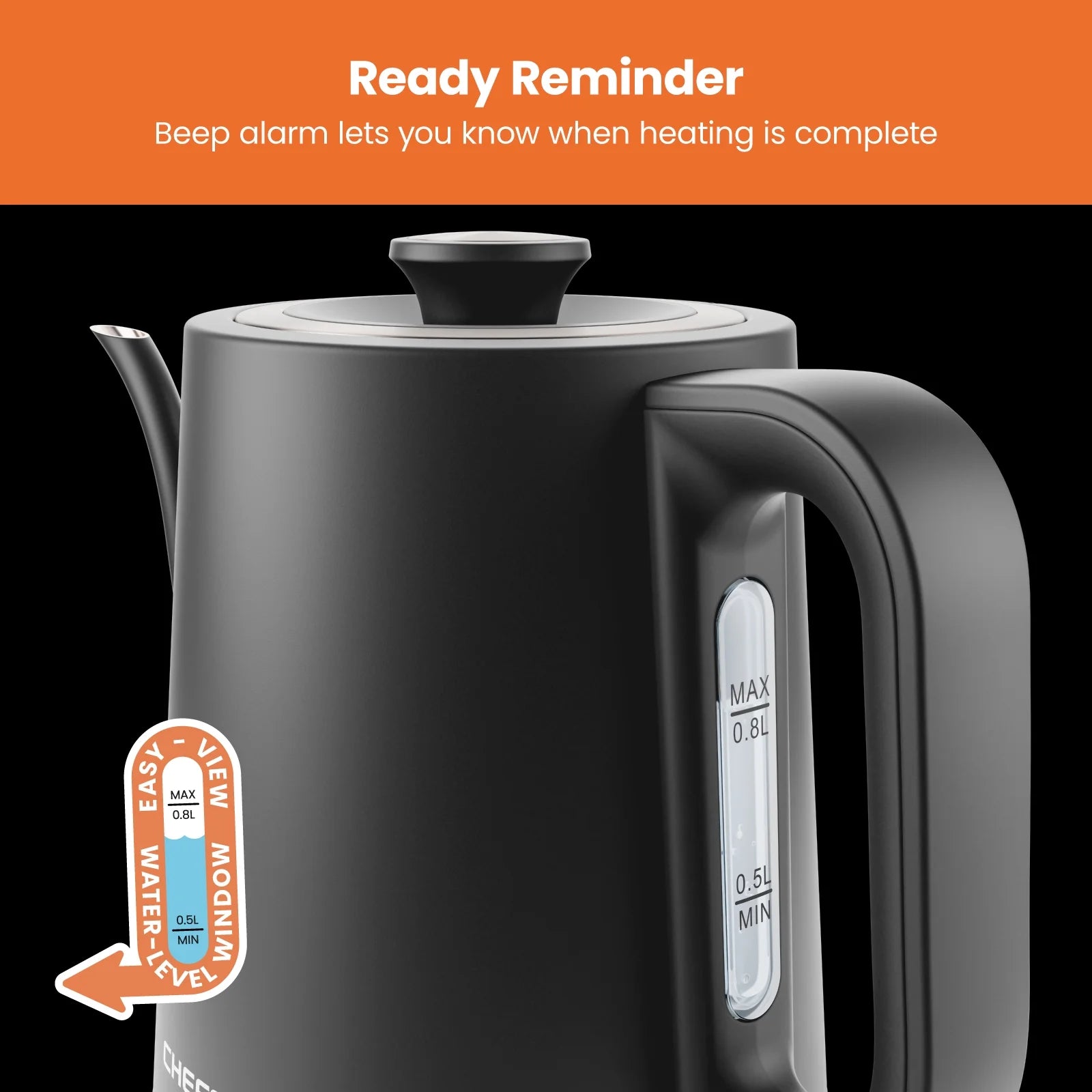 Black Gooseneck Electric Kettle A881