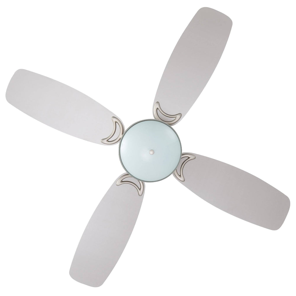 Brushed Nickel Ceiling Fan with Light and Remote Control S197