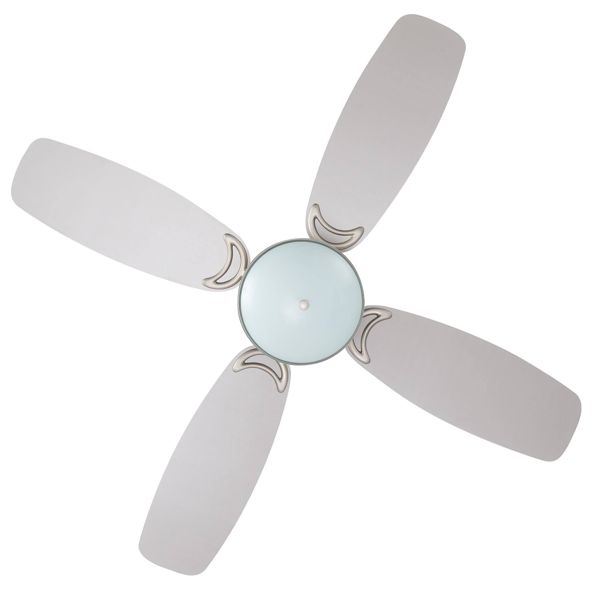 Brushed Nickel Ceiling Fan with Light and Remote Control S197