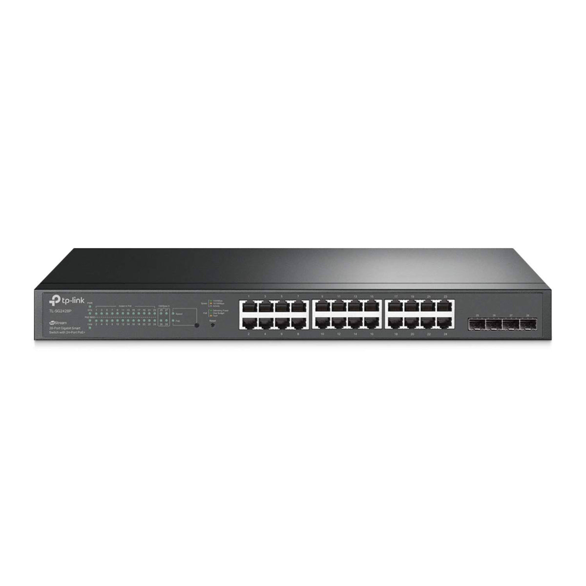28-Port Gigabit Smart Switch with 24-Port PoE+ Q188