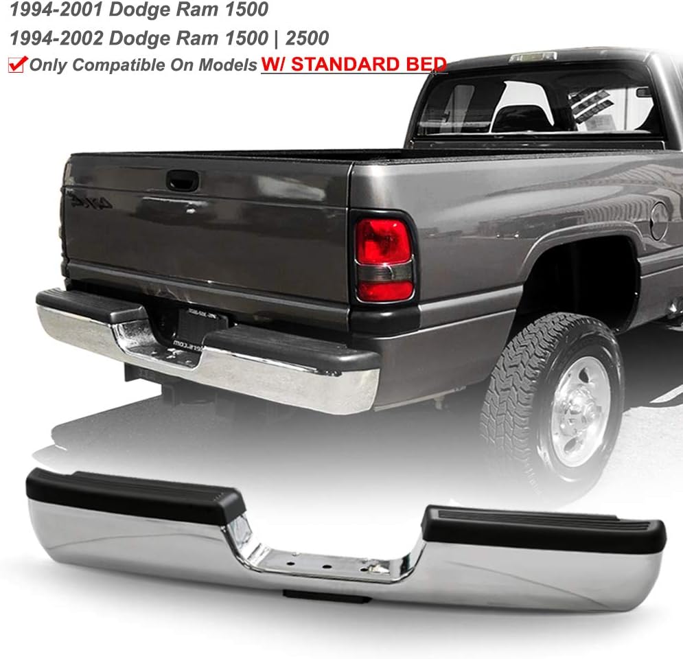 Chrome Steel Rear Step Pad Bumper Assembly S785