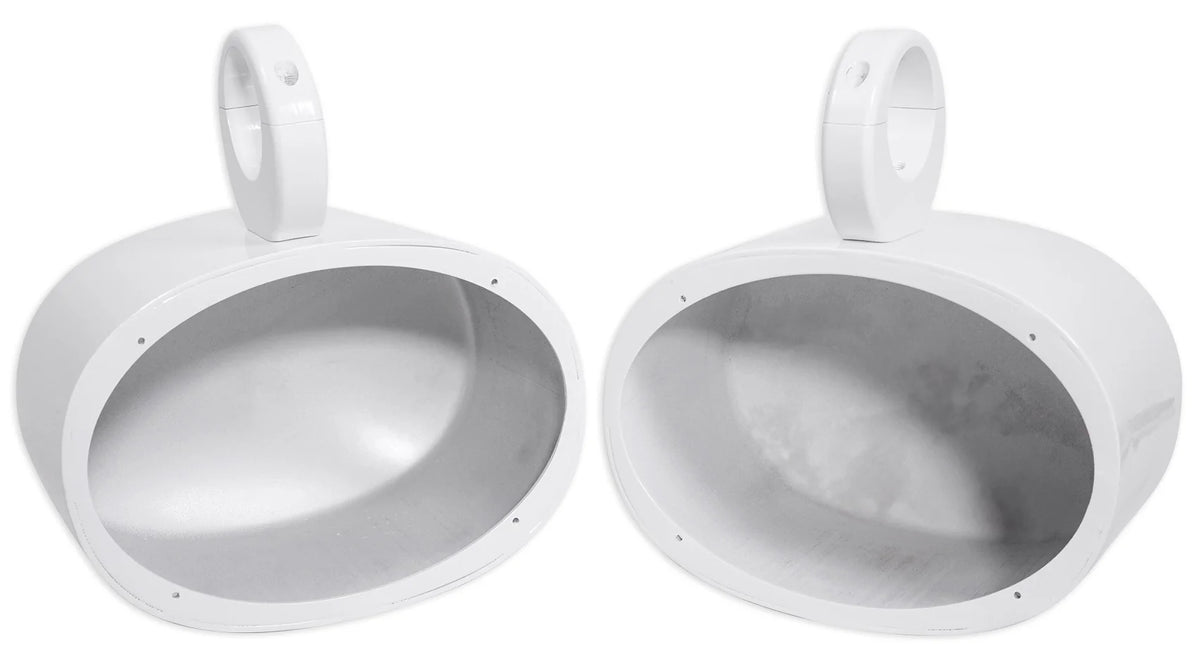 6x9" White Aluminum Wakeboard Tower Speaker Pods G3533