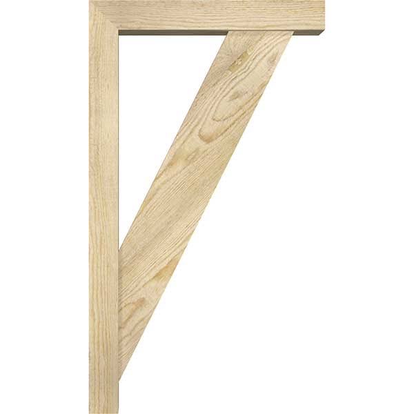 Traditional Block Rough Sawn Bracket with Offset Brace, Douglas Fir S2658