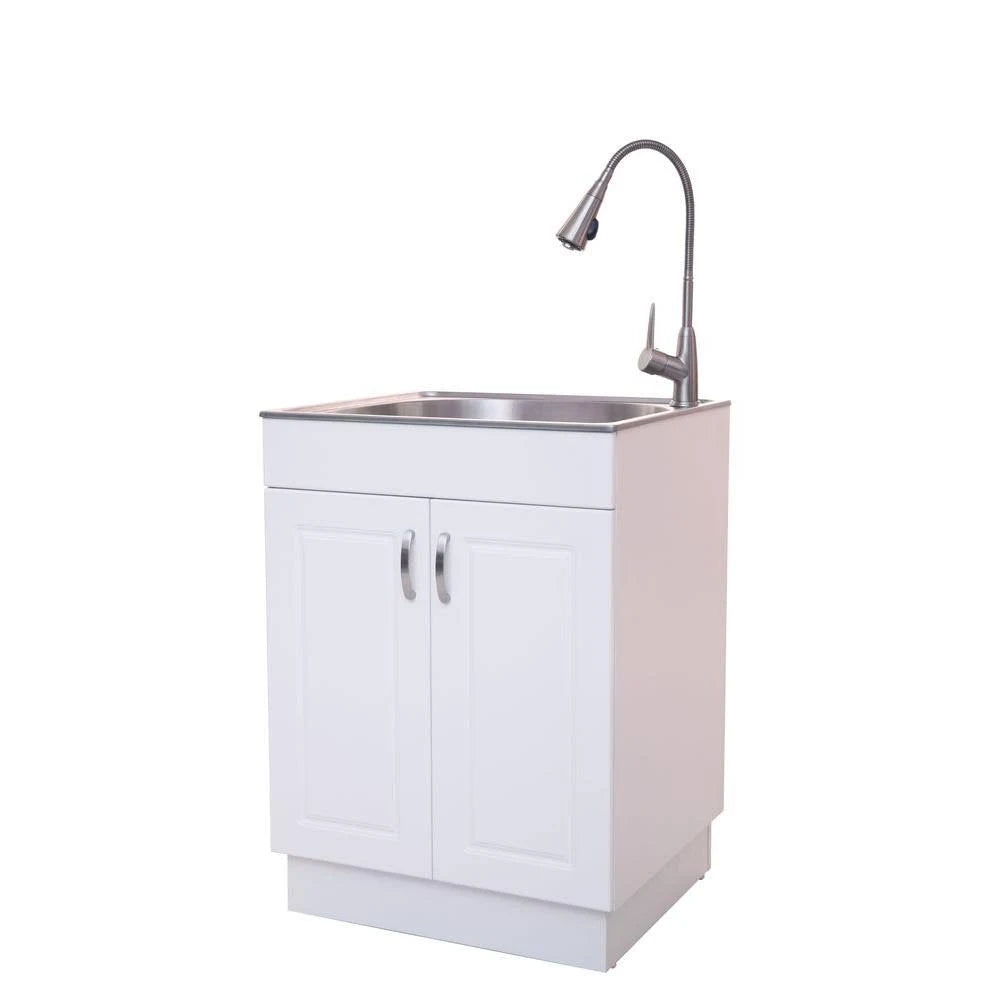 Stainless Steel Countertop Laundry Utility Sink and Cabinet K857664
