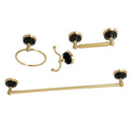 Brushed Brass 4-Piece Bathroom Accessory Set V4361