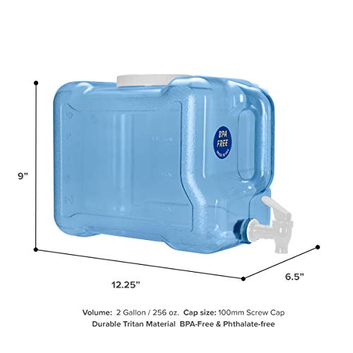 2 Gallon Plastic Beverage Dispenser Water Bottle F4692