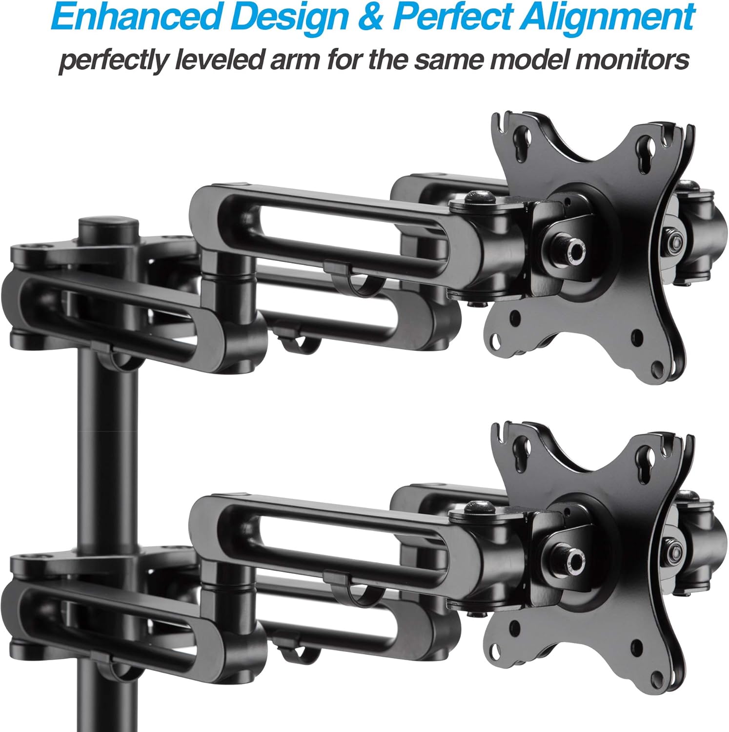 Quad Monitor Desk Stand with 4 Articulating Arms W560