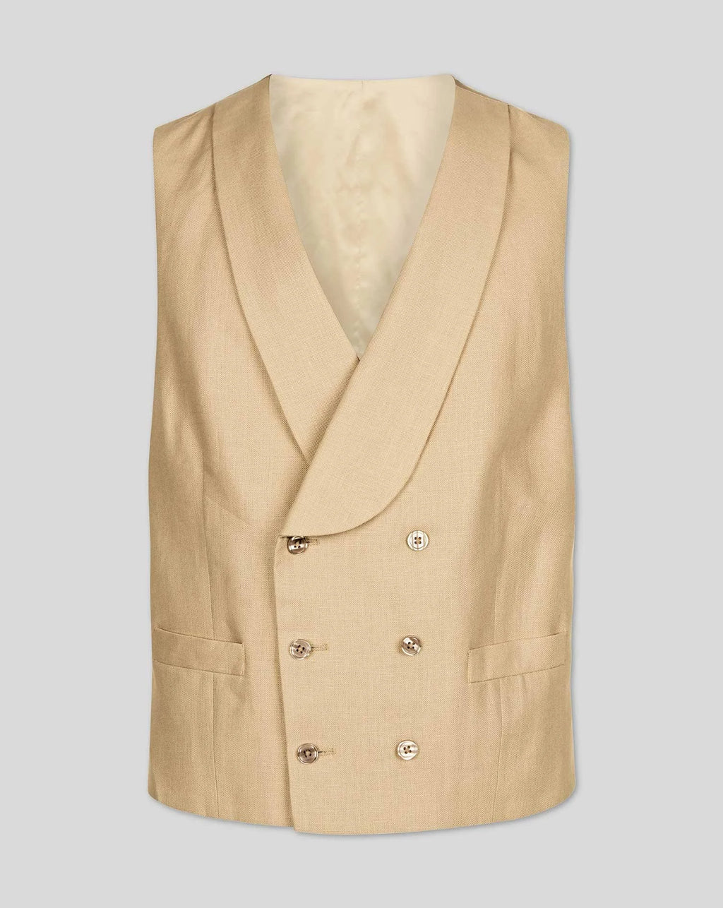 Buff Linen Waistcoat Q276707