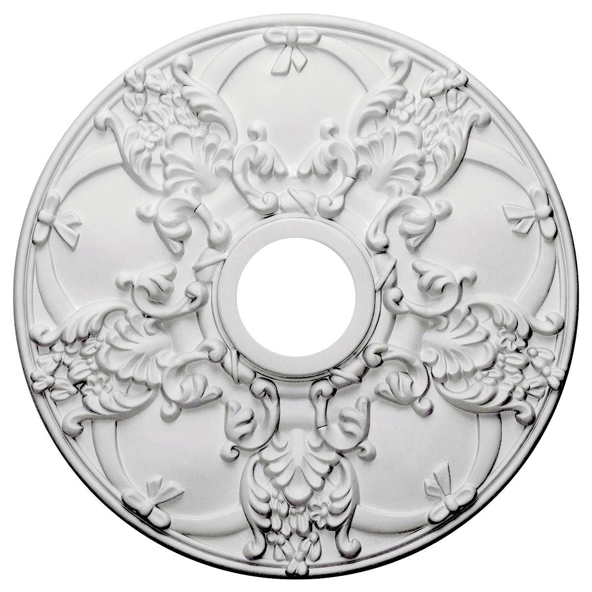 18x22OD x 3 1/2x22ID x 1 3/8x22P Hand-Painted Stone Hearth Crackle Ceiling Medallion P538