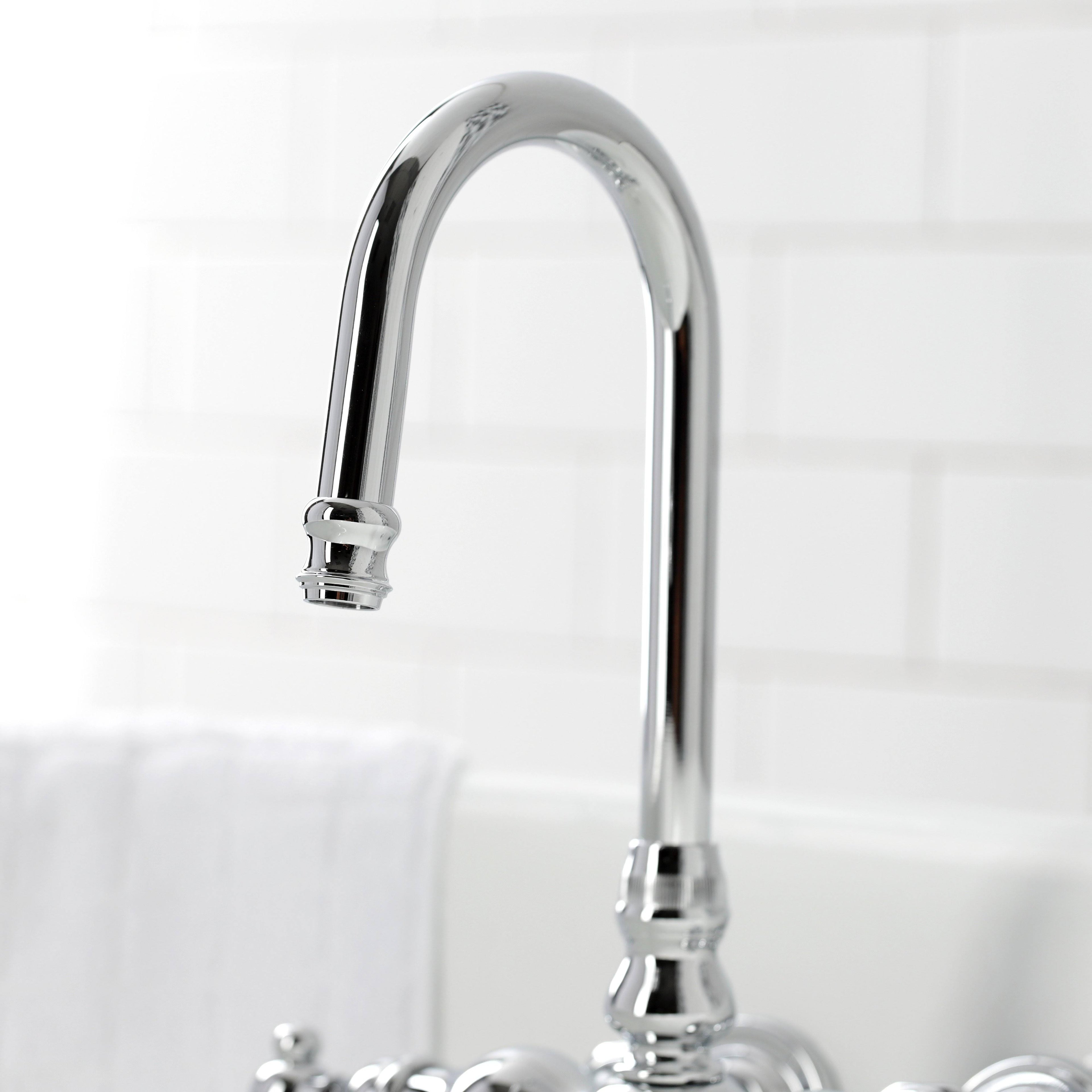 Vintage Tub Wall Mount Clawfoot Tub Faucet, Oil Rubbed Bronze L99573