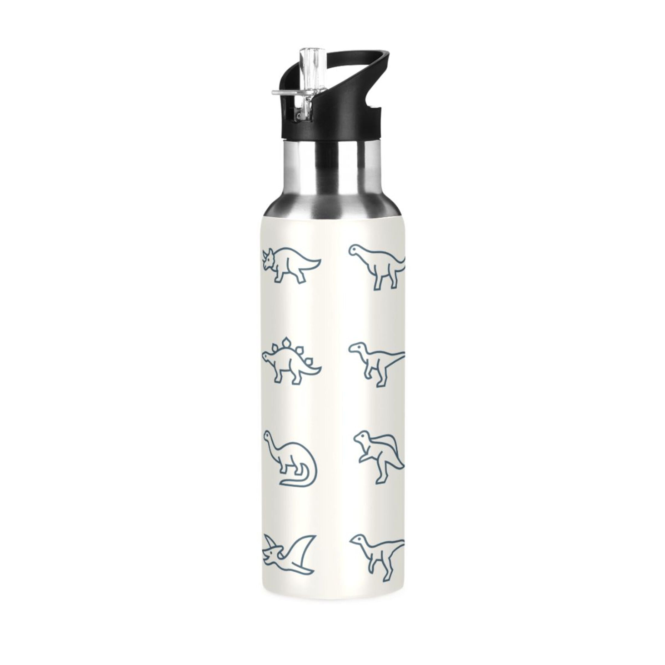 Stainless Steel Water Bottle with Straw Lid Vacuum Insulated Leak Proof Flask 20 OZ I772