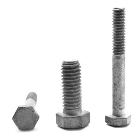 1 1/8 inch-7 x 4 inch Coarse Thread Grade 5 Hex Cap Screw Medium Carbon Steel Hot Dip Galvanized Pk 25 V2686