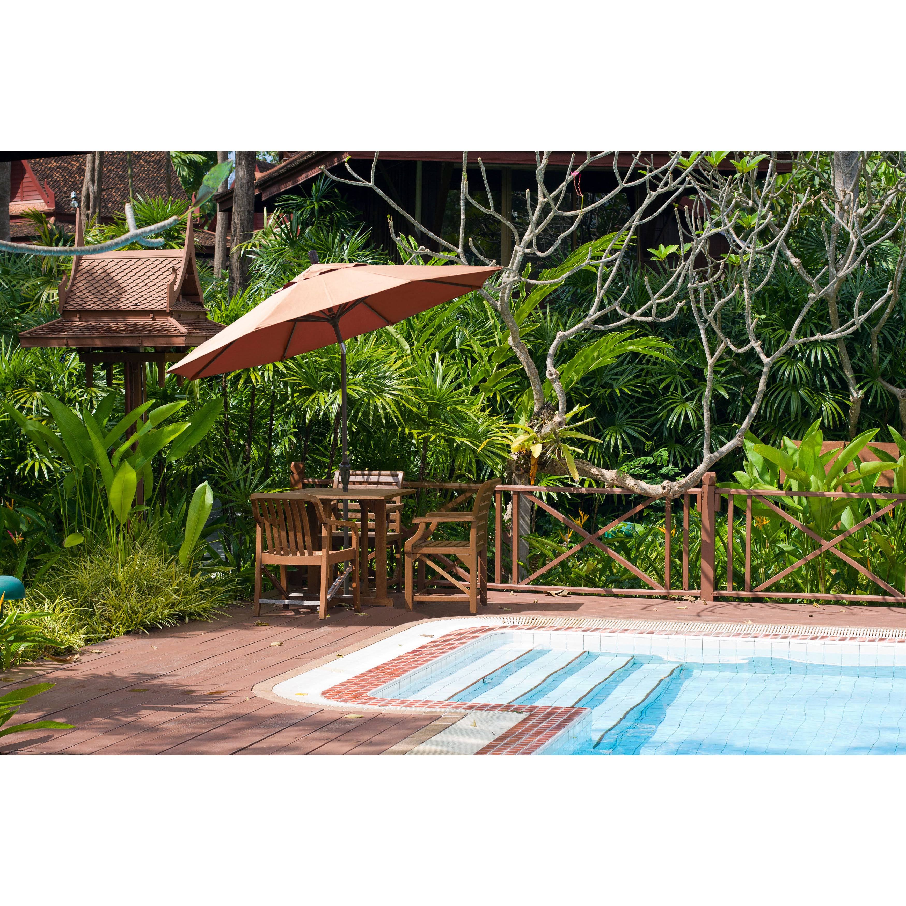 9ft. Aluminum Market Umbrella Auto Tilt B7672