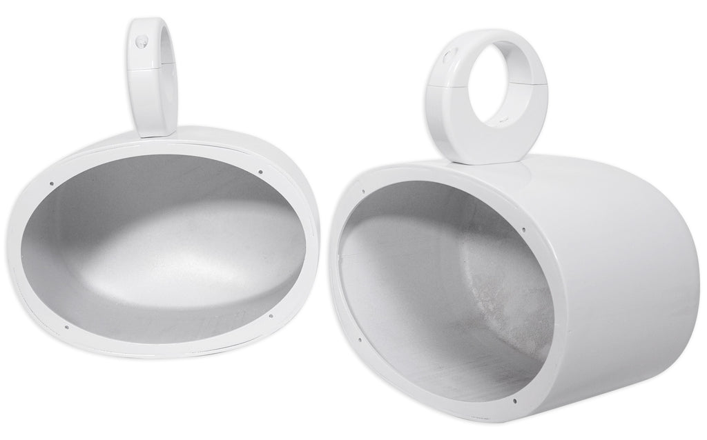 6x9" White Aluminum Wakeboard Tower Speaker Pods G3533