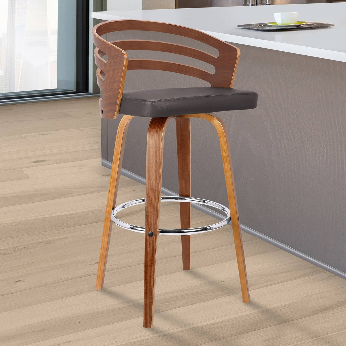 Brown Counter Height Swivel Stool M84530