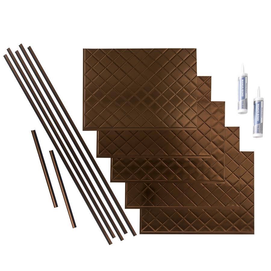 Quilted Oil-Rubbed Bronze Backsplash Kit Z8202