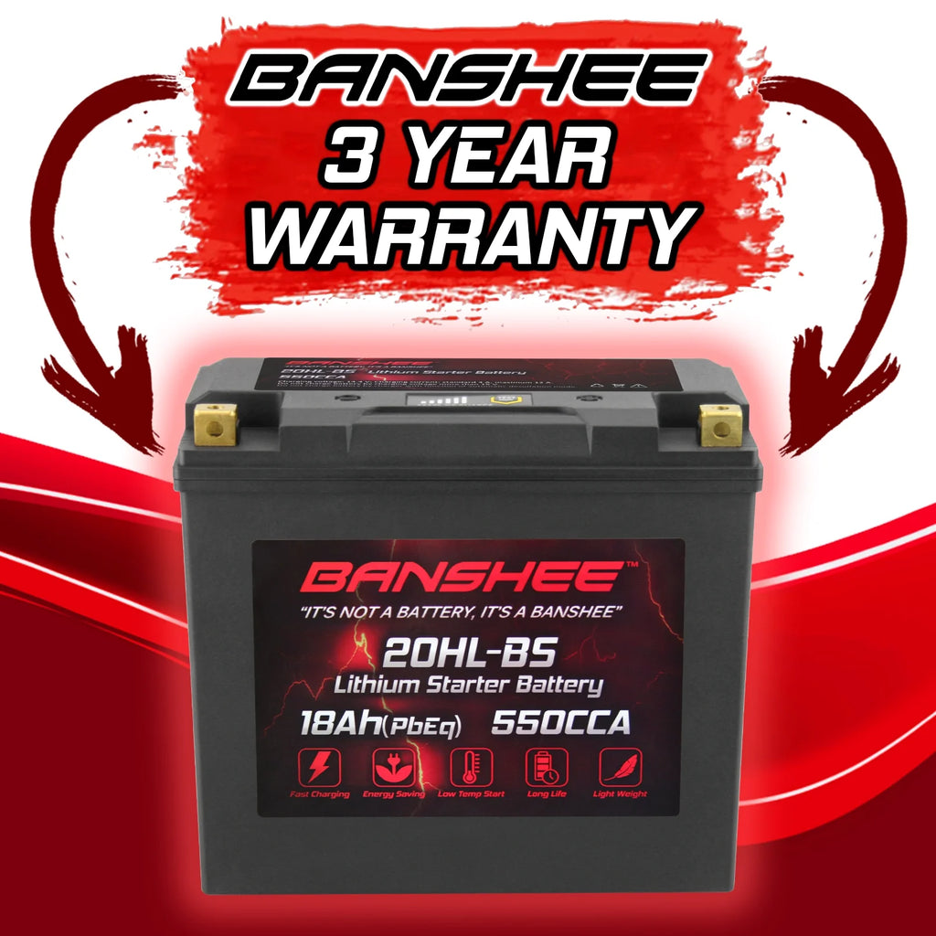 Lithium LiFePO4 Motorcycle Battery, 12V 18Ah, 600CCA, Built in BMS B860858