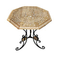 Octagonal Mango Wood Table with Scrolled Foldable Legs M1023