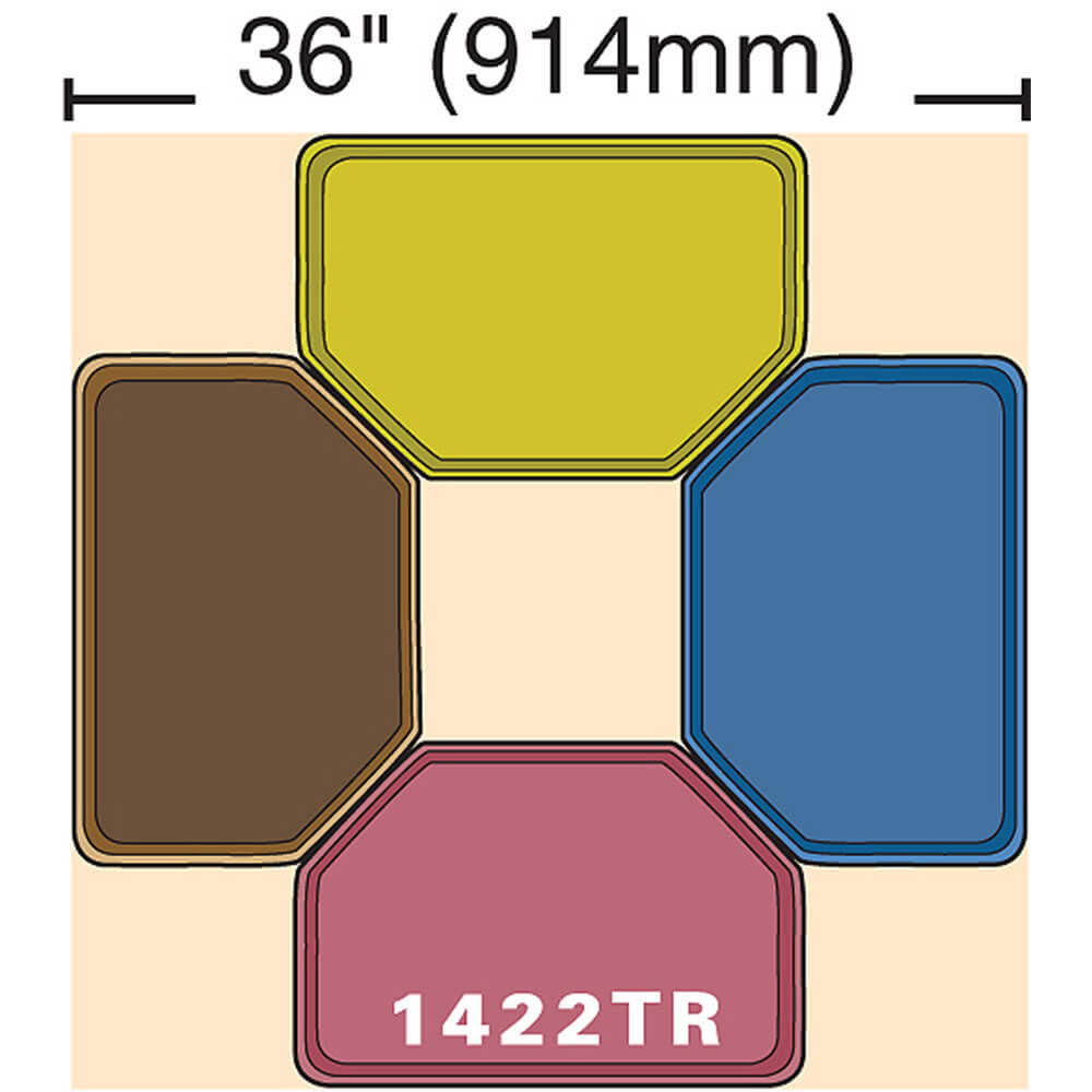 14x22 x 22x22 Trapezoid Camtray, Case of 12, Dark Peach S42855