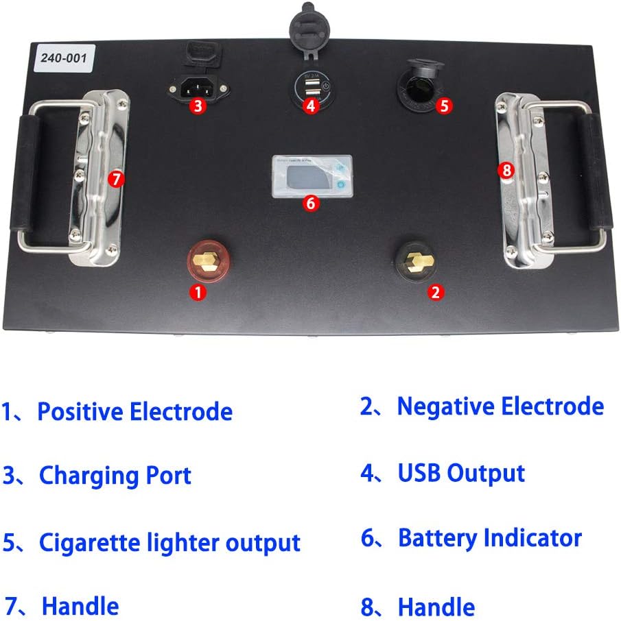 12V 120Ah LiFePO4 Deep-Cycle Battery with Built-in BMS H28362