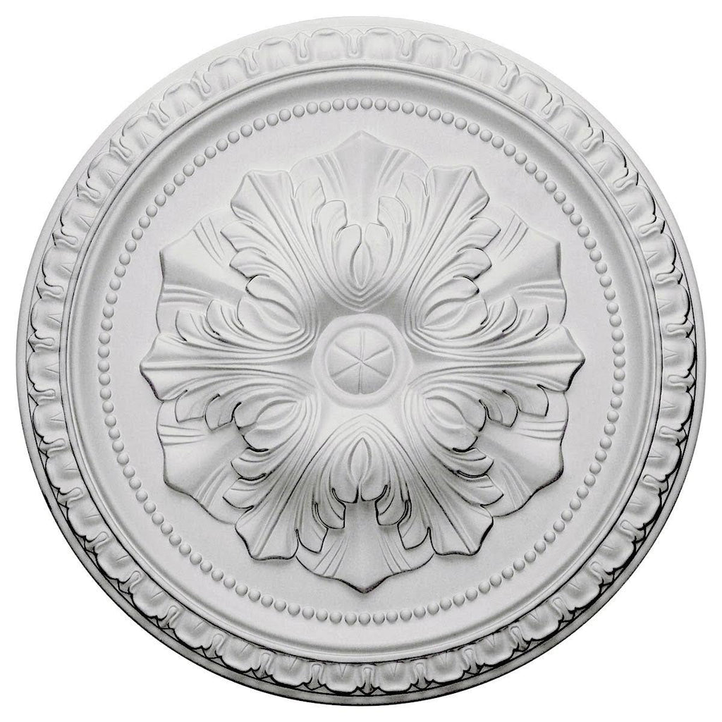 18 inch x 1 3/8 inch Hand-Painted Steel Gray Ceiling Medallion V43375