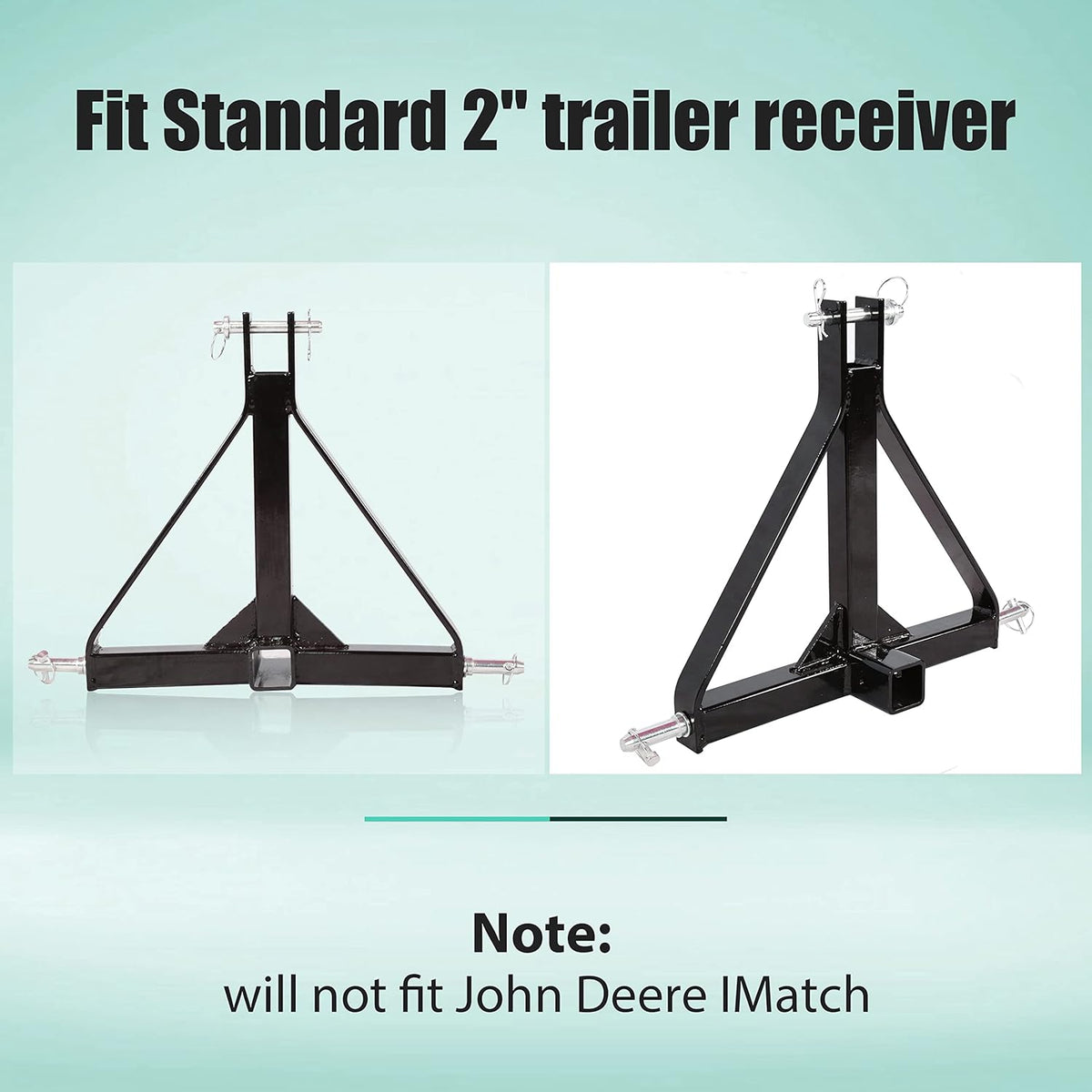 3 Point 2 Receiver Trailer Hitch Drawbar Adapter Pack of 2 P92351
