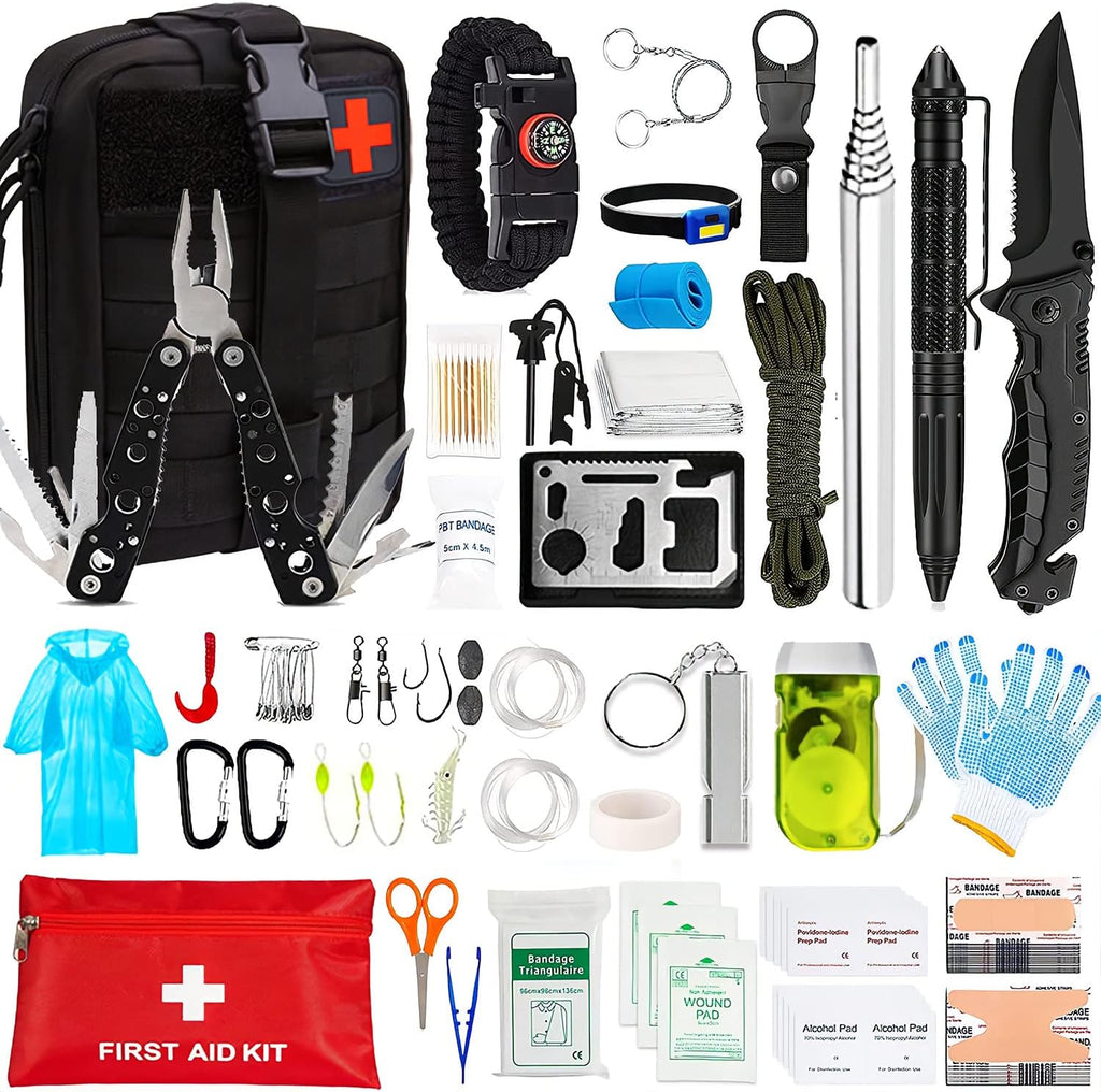 Survival First Aid Kit with MOLLE Pouch C56022