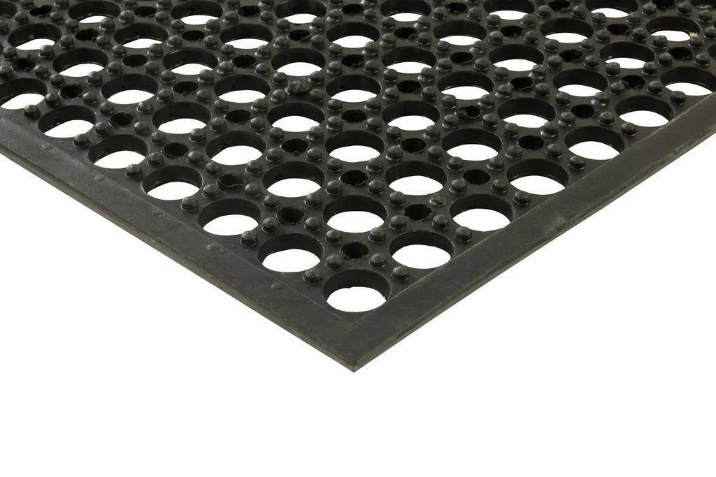 Black Rubber Drainage Floor Mat 36" x 60" K232