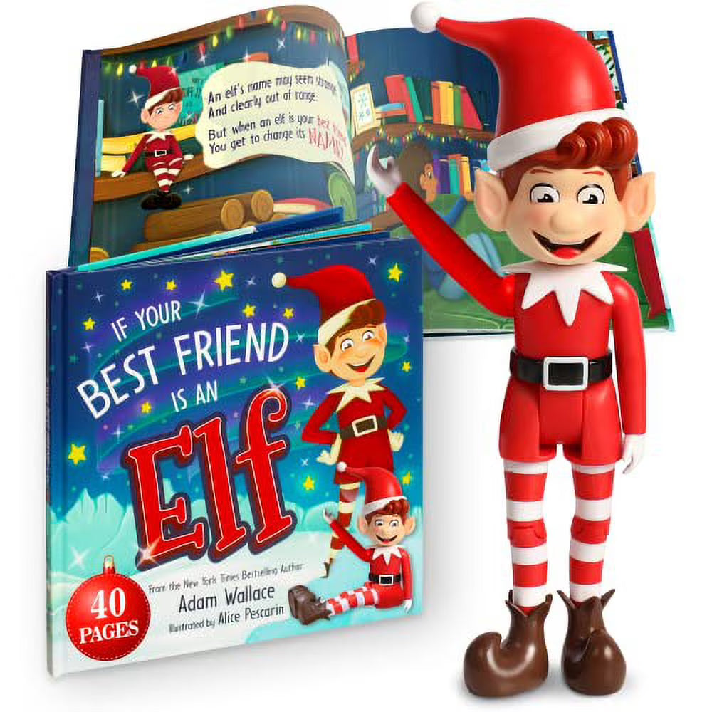 10in Elf Doll Toy with 40 Page Hardcover Book X31733