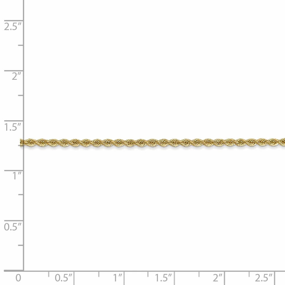 14kt Yellow Gold 20 inch Rope Chain V8007