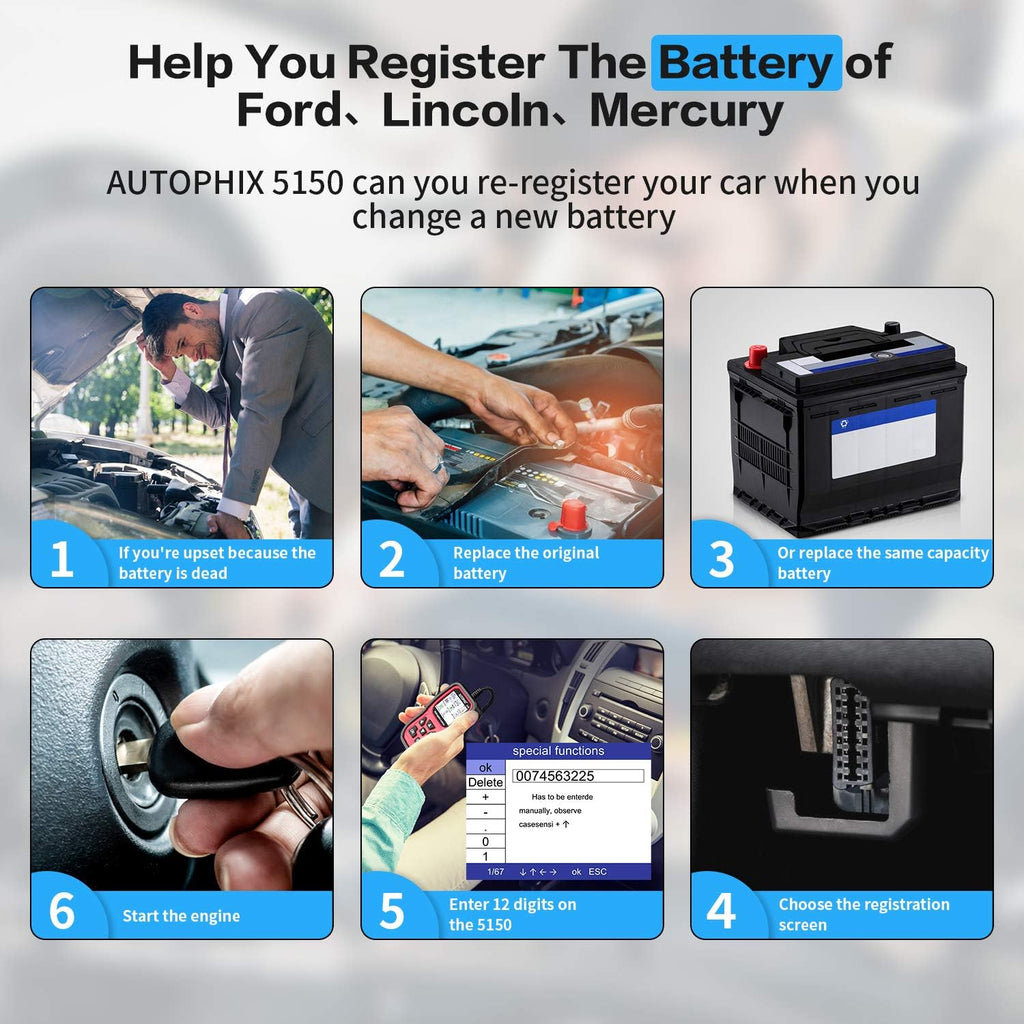 OBD2 Scanner with ABS/Transmission/BMS/PCM/EPB/TPMS/CBS/Oil Reset Battery Registration Tool C3294