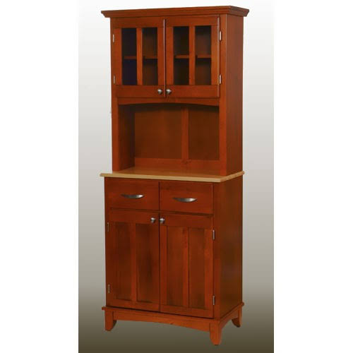 Small Wood Server with Two Door Hutch Q9733
