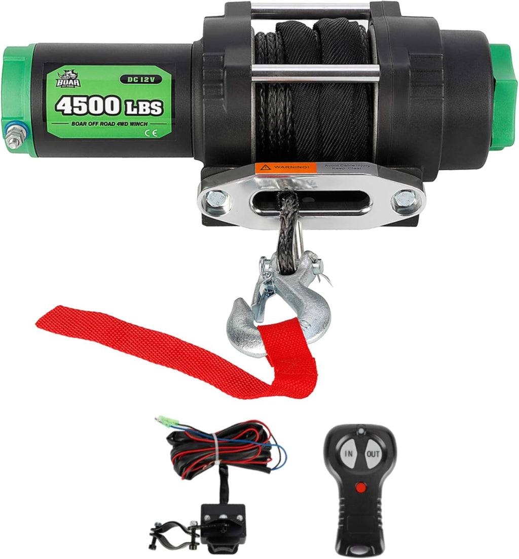 13000-lb. 12V Electric Winch Kit with Steel Cable and Roller Fairlead Q9209