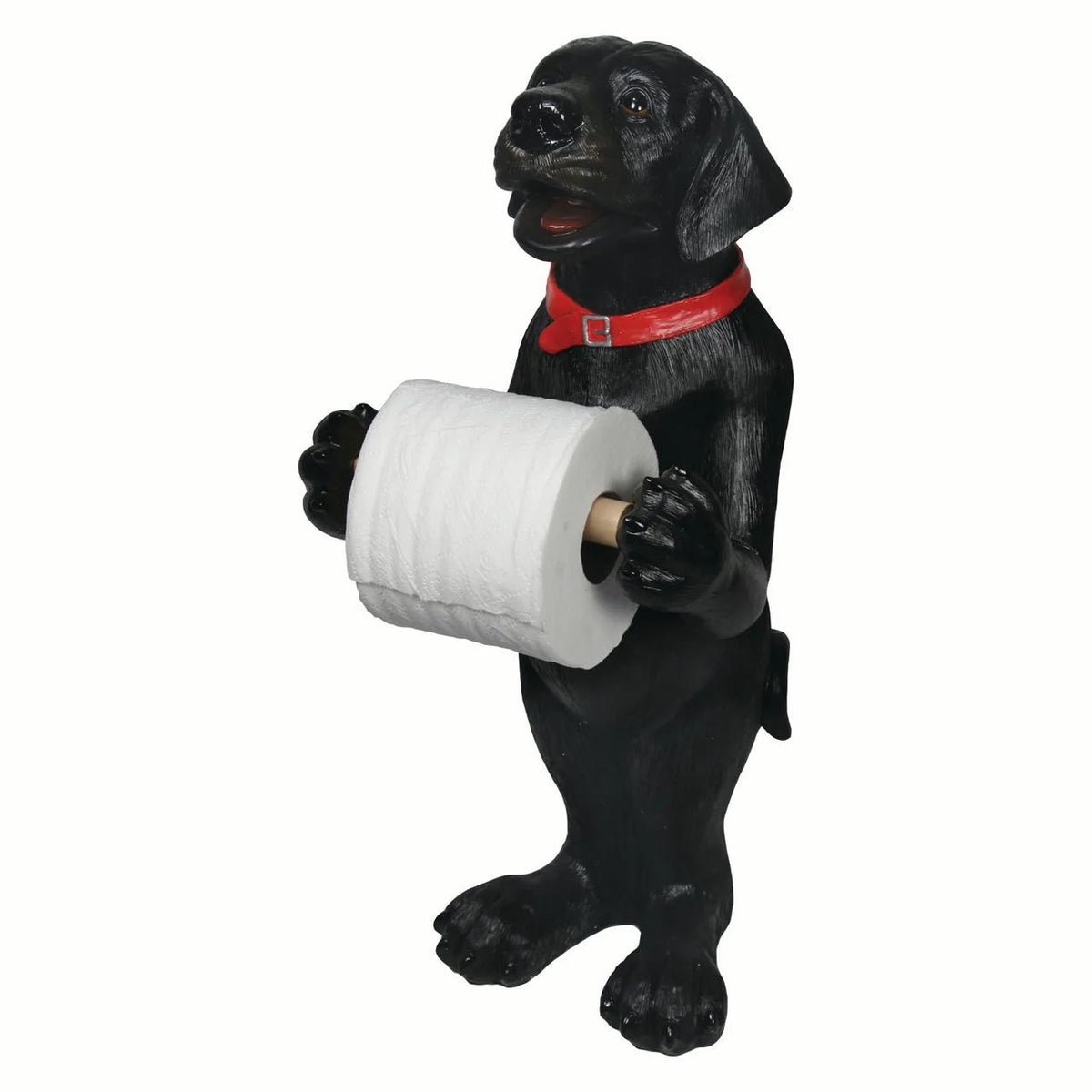 Black Lab Poly Resin Toilet Paper Holder Stand Z726680