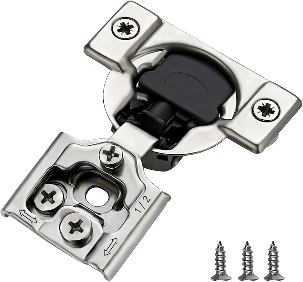 2 Pack Soft Closing Concealed Cabinet Hinges 105 Degree Nickel Plated Z5558