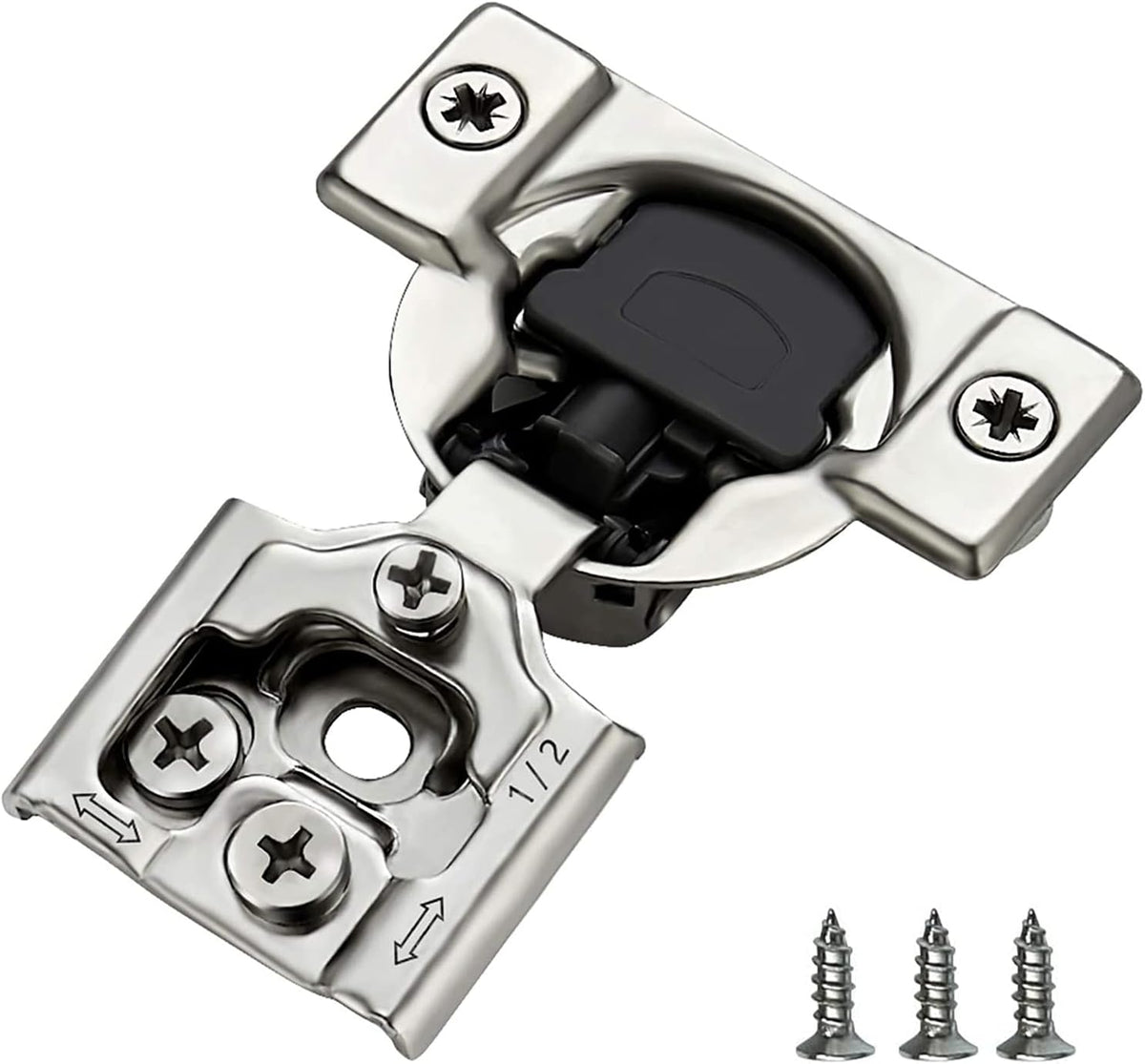 2 Pack Soft Closing Concealed Cabinet Hinges 105 Degree Nickel Plated Z5558