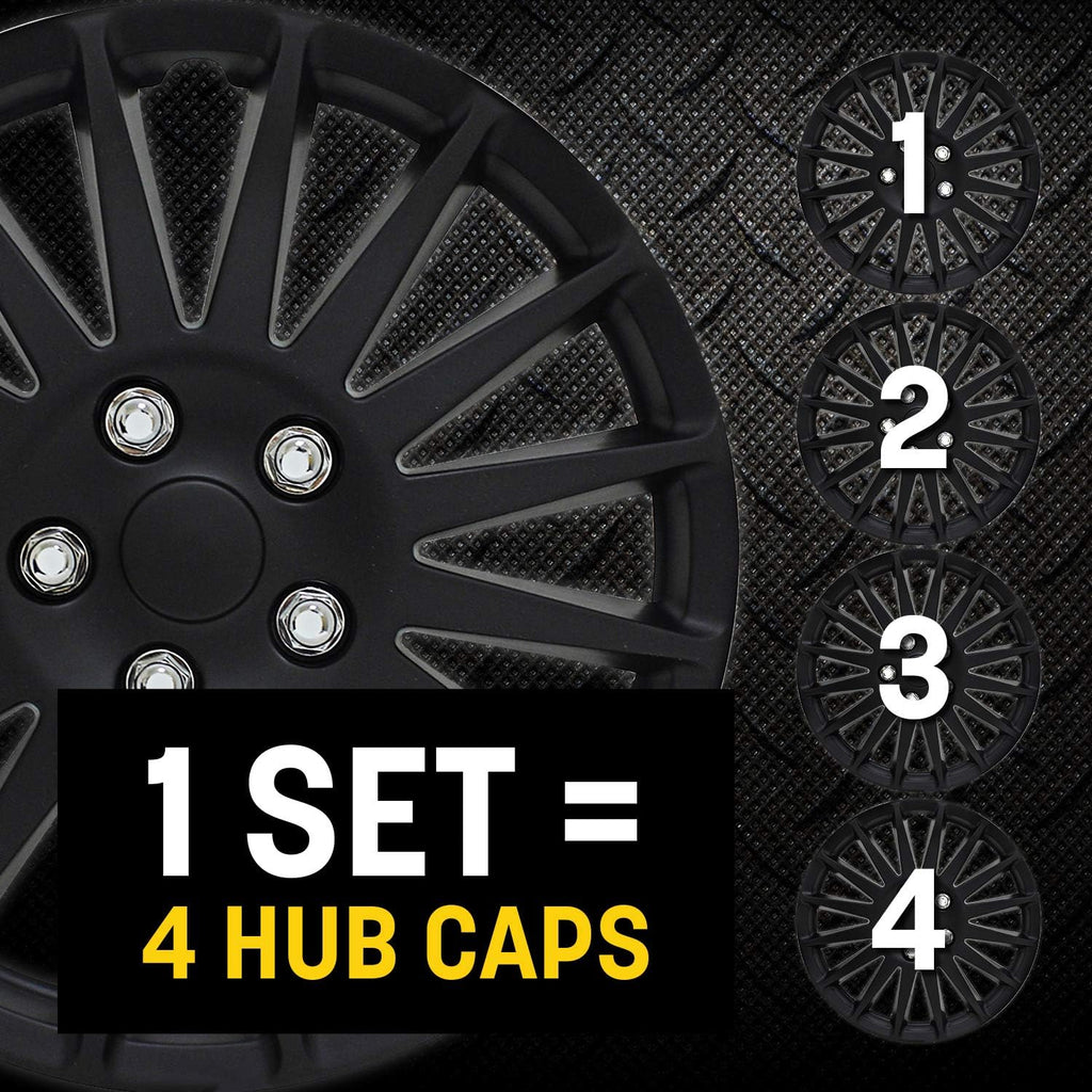 Dual Tone Chrome and Black 17" Set of 4 F886