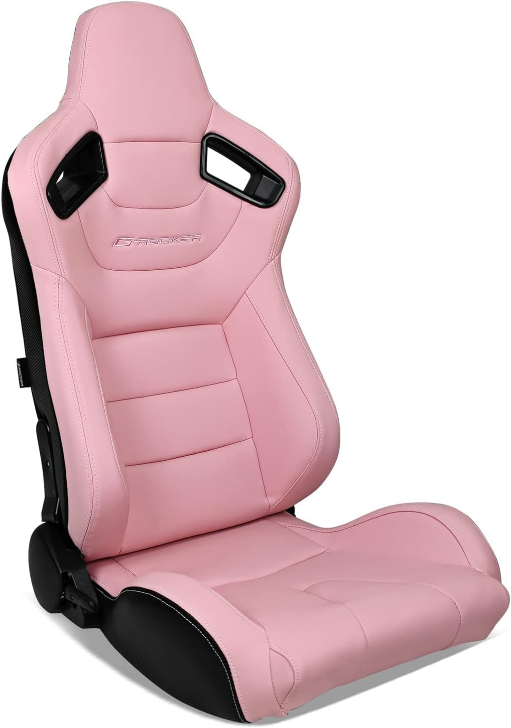 Black PU & Carbon Leather Racing Seats with Dual Sliders M906