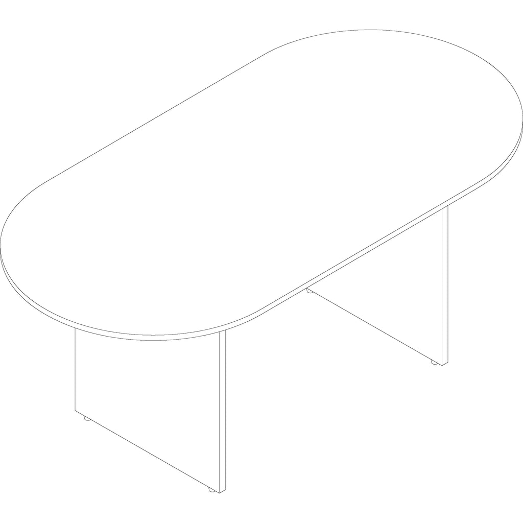 Walnut Laminate Oval Conference Table T8413