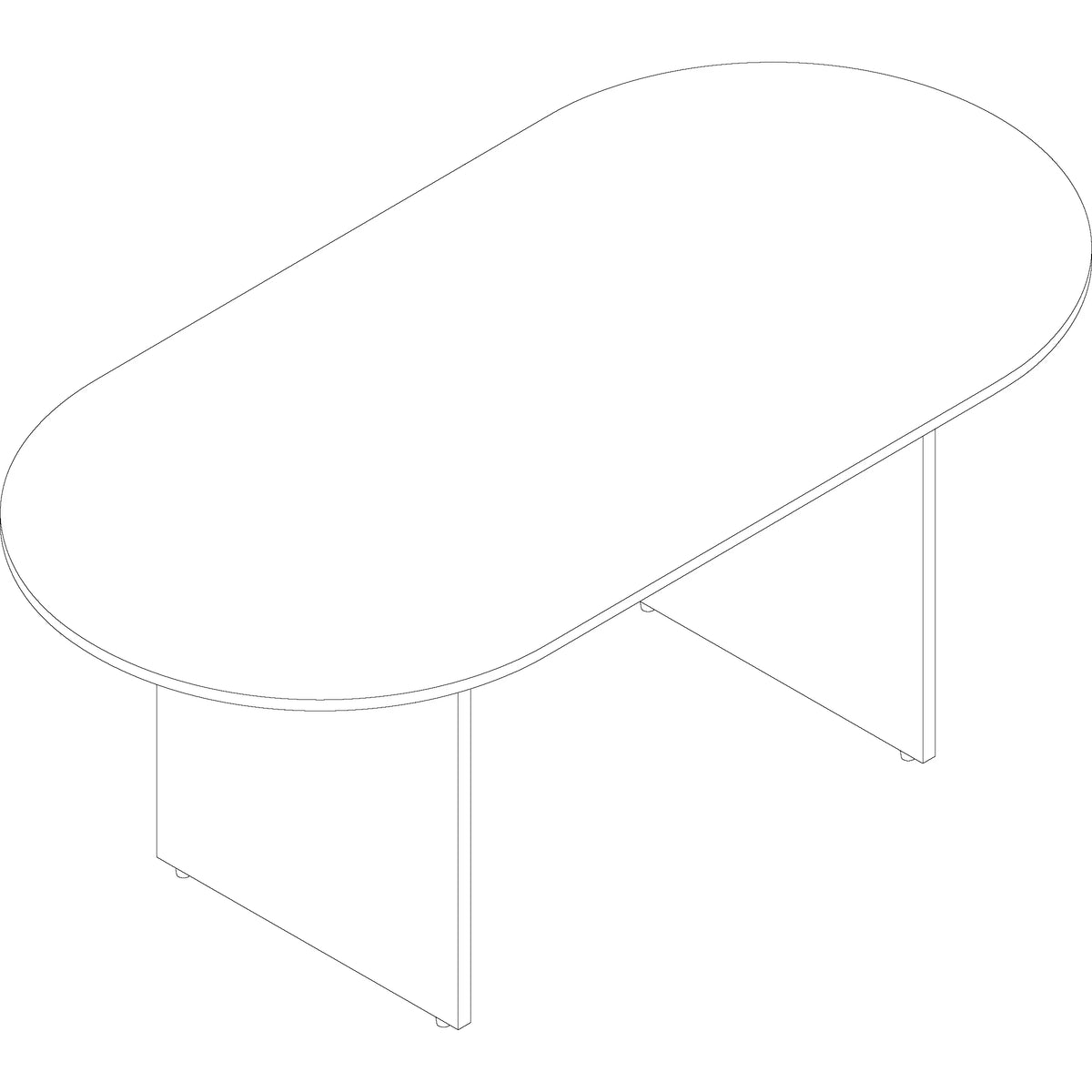 Walnut Laminate Oval Conference Table T8413