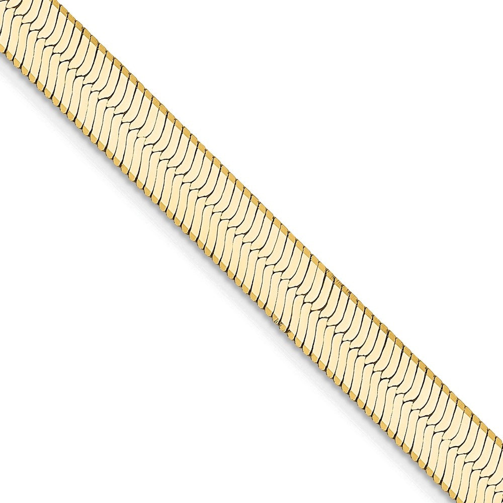14K Yellow Gold Herringbone Chain Necklace 22" X516