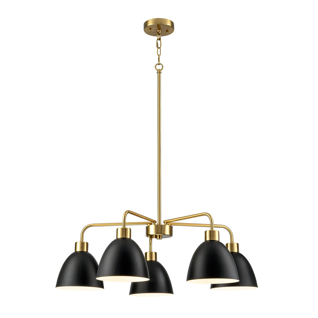 5-Light Dimmable Industrial Shaded Chandelier F776576