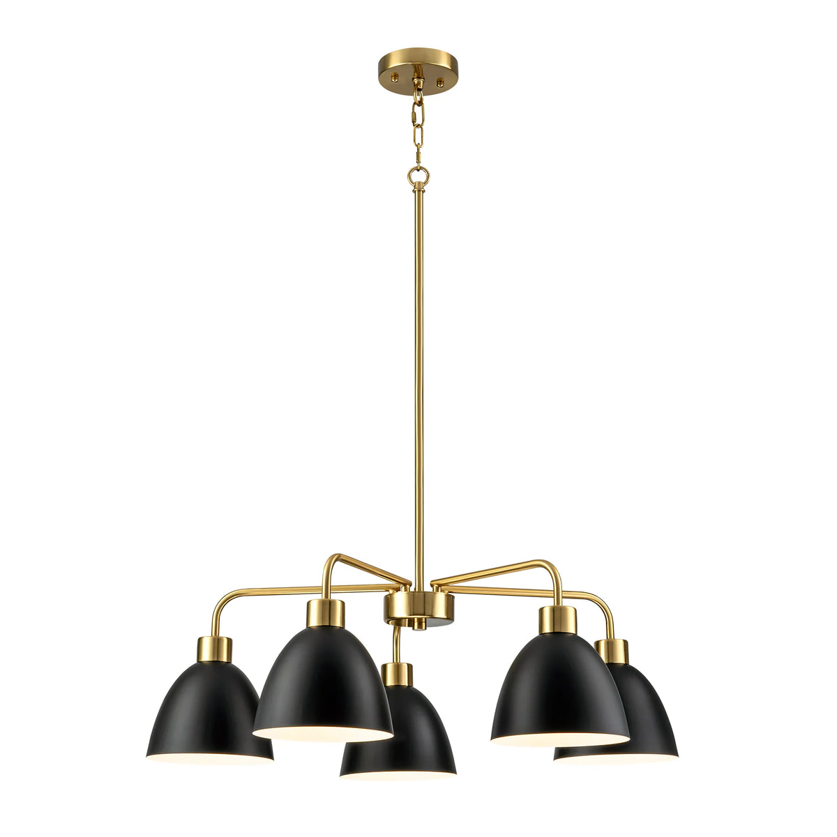 5-Light Dimmable Industrial Shaded Chandelier F776576