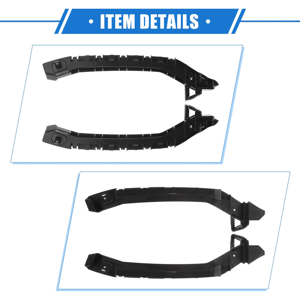 1 Pair Car Front Left Right Bumper Mounting Holder Bracket Black O111269