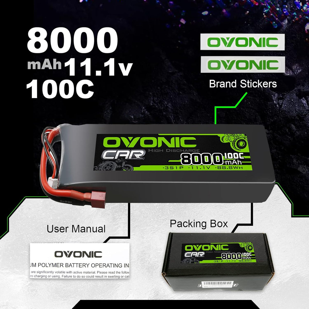3S 8000mAh 11.1V Lipo Battery with XT60 Connector J206968